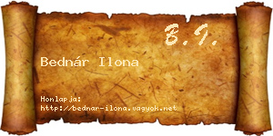 Bednár Ilona névjegykártya