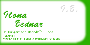 ilona bednar business card